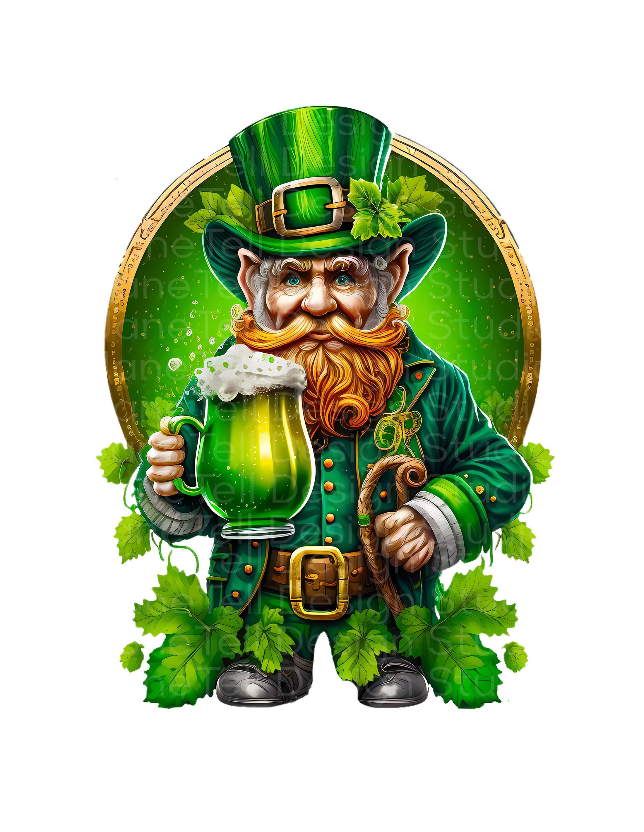 St. Patrick s Day Leprechaun PNG Green Leprechaun w Beer St
