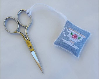 Afternoon Tea Scissor Fob ONLY - cross stitch pattern only