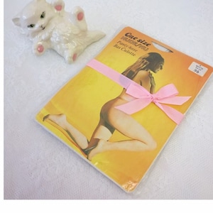 VINTAGE MOD PANTYHOSE - retro nylon pin-up stockings, original kitsch packaging, big hair sixties graphic, hosiery sleaze (1960s 1970s)