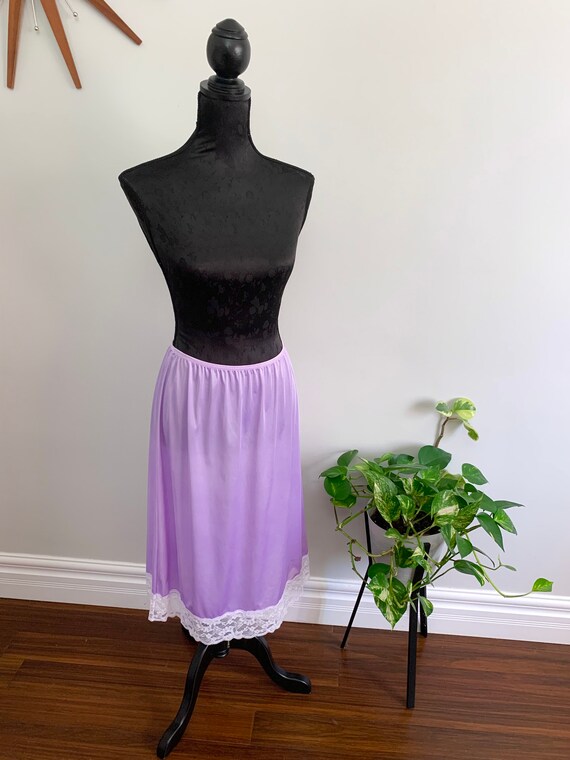 HEATHER - vintage purple half slip, hand dyed pas… - image 7