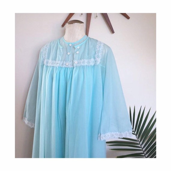 Sylvia Vintage Peignoir Set Floor Length Nightie Dressing Etsy