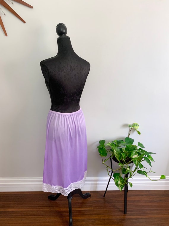 HEATHER - vintage purple half slip, hand dyed pas… - image 9