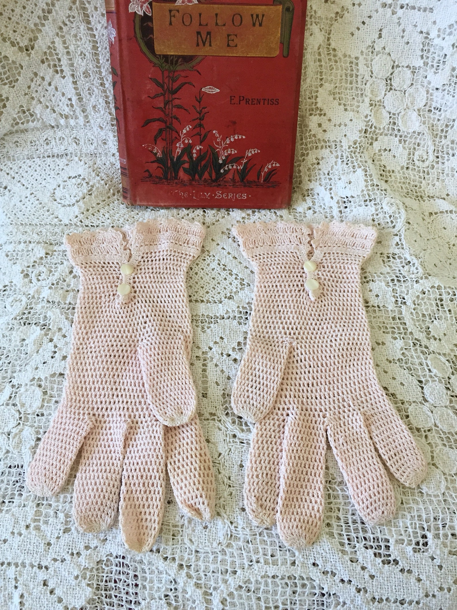 PINK CROCHET GLOVES Vintage Blush Ladies' Glove Mother Etsy Canada
