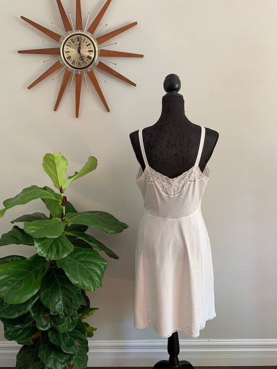 HAZEL vintage white cotton full slip, cottagecore e… Gem