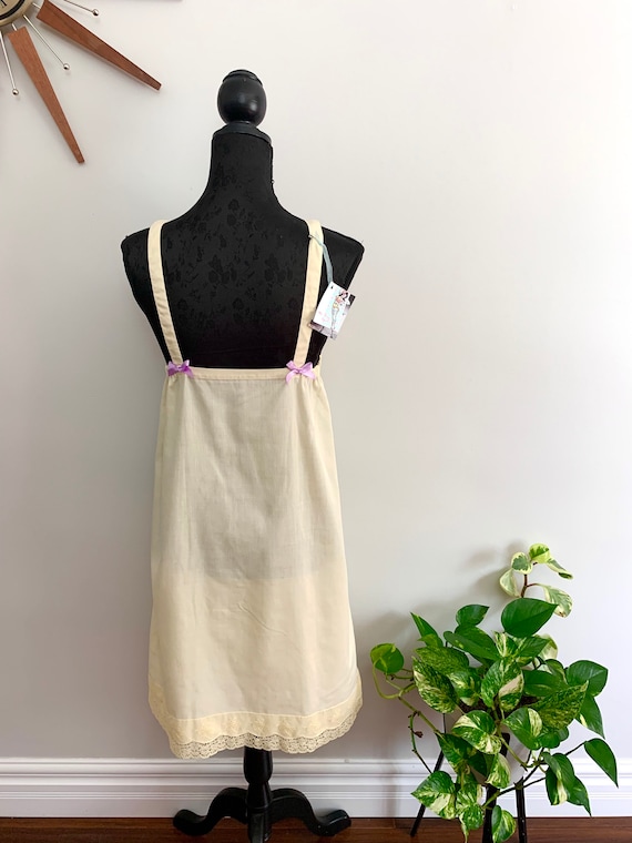 SHULIE - vintage cotton full slip, butter yellow … - image 10