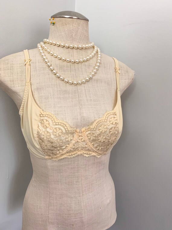 ESTHER vintage butter yellow bra, sheer … Gem