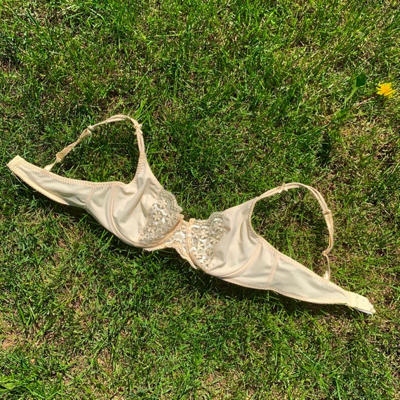 ESTHER vintage butter yellow bra, sheer … Gem