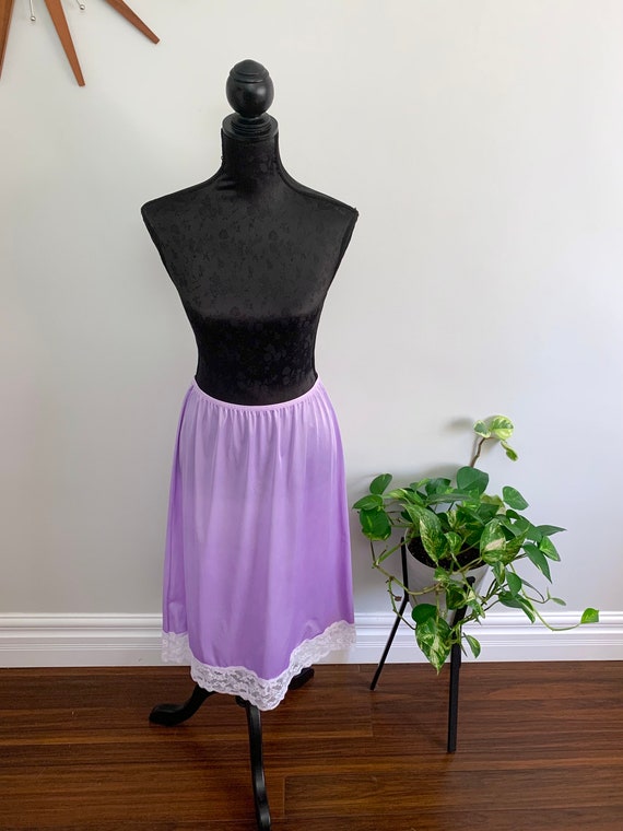 HEATHER - vintage purple half slip, hand dyed pas… - image 6