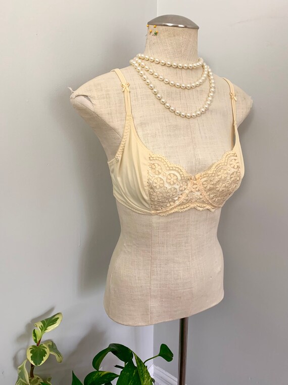 ESTHER vintage butter yellow bra, sheer … Gem