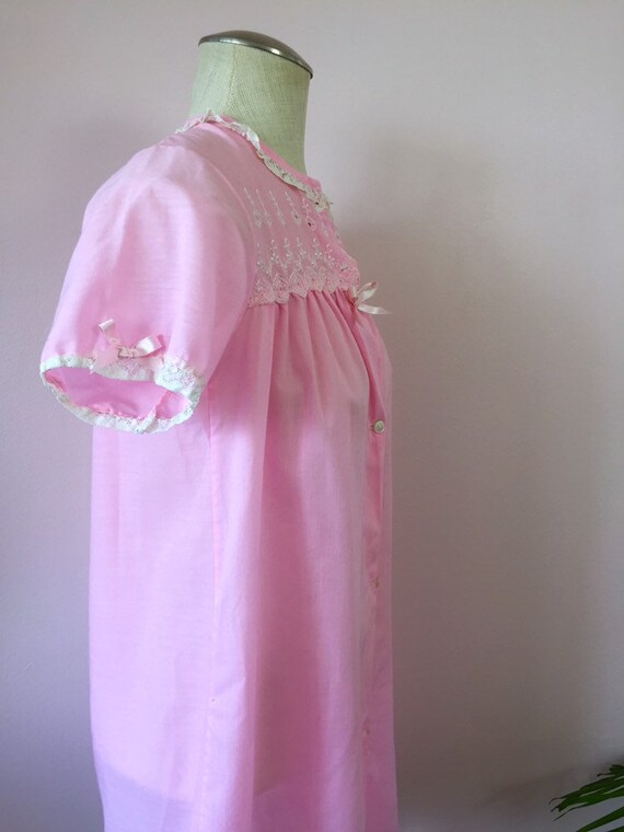 SUZY - vintage pink duster, trapeze dressing gown… - image 8