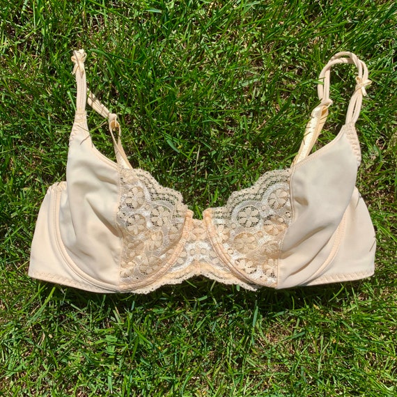 ESTHER vintage butter yellow bra, sheer … Gem