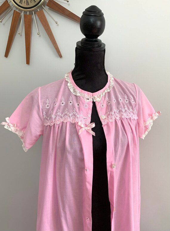 SUZY - vintage pink duster, trapeze dressing gown… - image 7