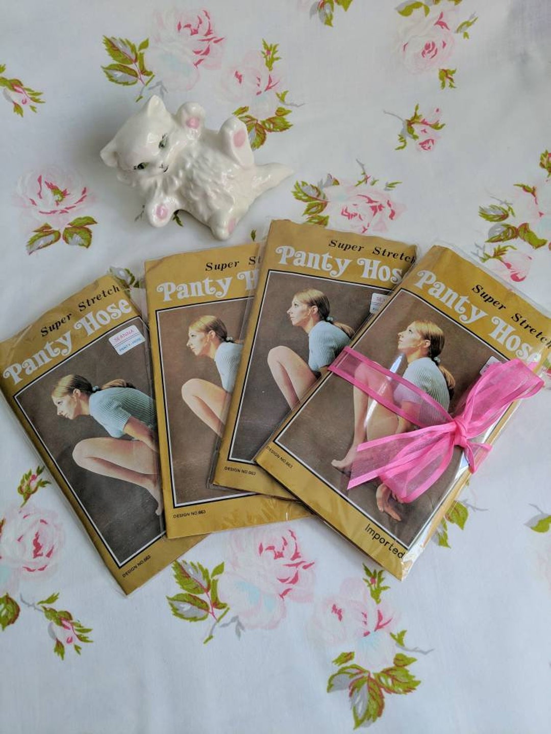 SUPER STRETCH PANTYHOSE Deadstock Vintage Nylon Stockings Etsy