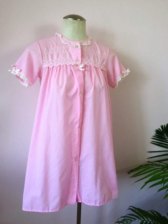 SUZY - vintage pink duster, trapeze dressing gown… - image 5