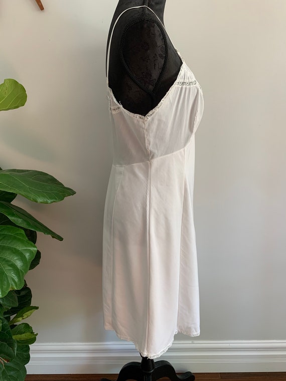 HAZEL vintage white cotton full slip, cottagecore e… Gem