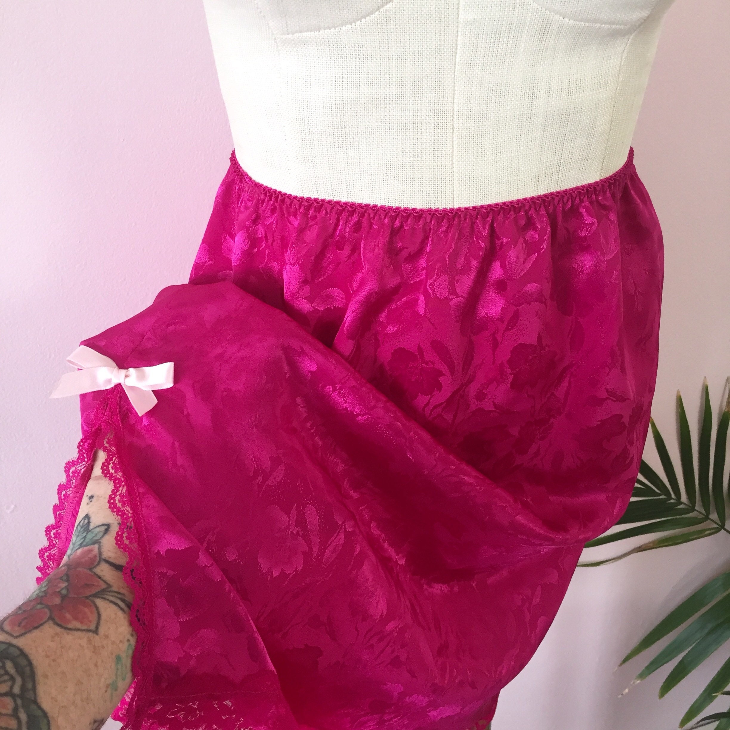LANAH vintage hot pink half slip vibrant retro skirt slip Etsy