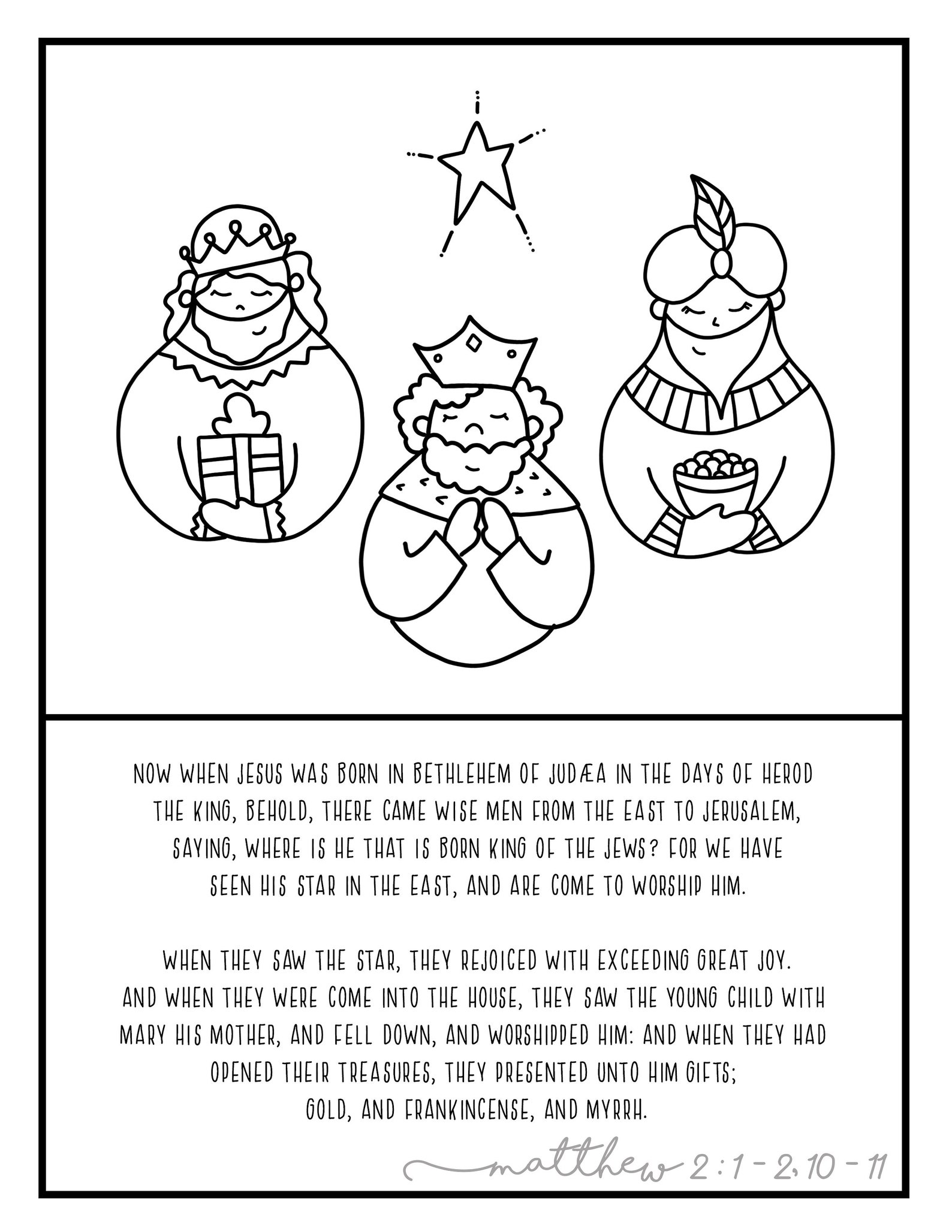 The Nativity Bible Verses Plus Coloring Pages the Christmas Story