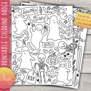 Halloween Coloring Pages - Instant Download