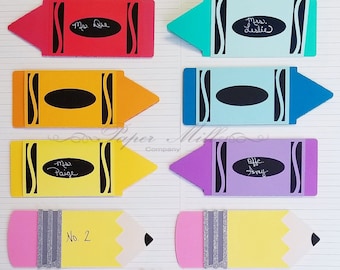 Crayon Gift Card Holder,  Pencil Gift Card Holder, Teachers Gift, Teacher Appreciation Gift, End of the School Gift, Back to School