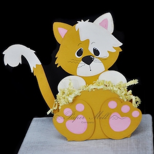 Kitty Cat Treat Favor Boxes- Belly Boxes- Kitty Birthday Party Decor- Cat Birthday Party Decorations- Kitty Candy Boxes