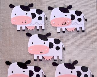 Die Cut Cow Paper Cutout 20 Pack Paper Cow Paper Cow Shapes Cow Shapes