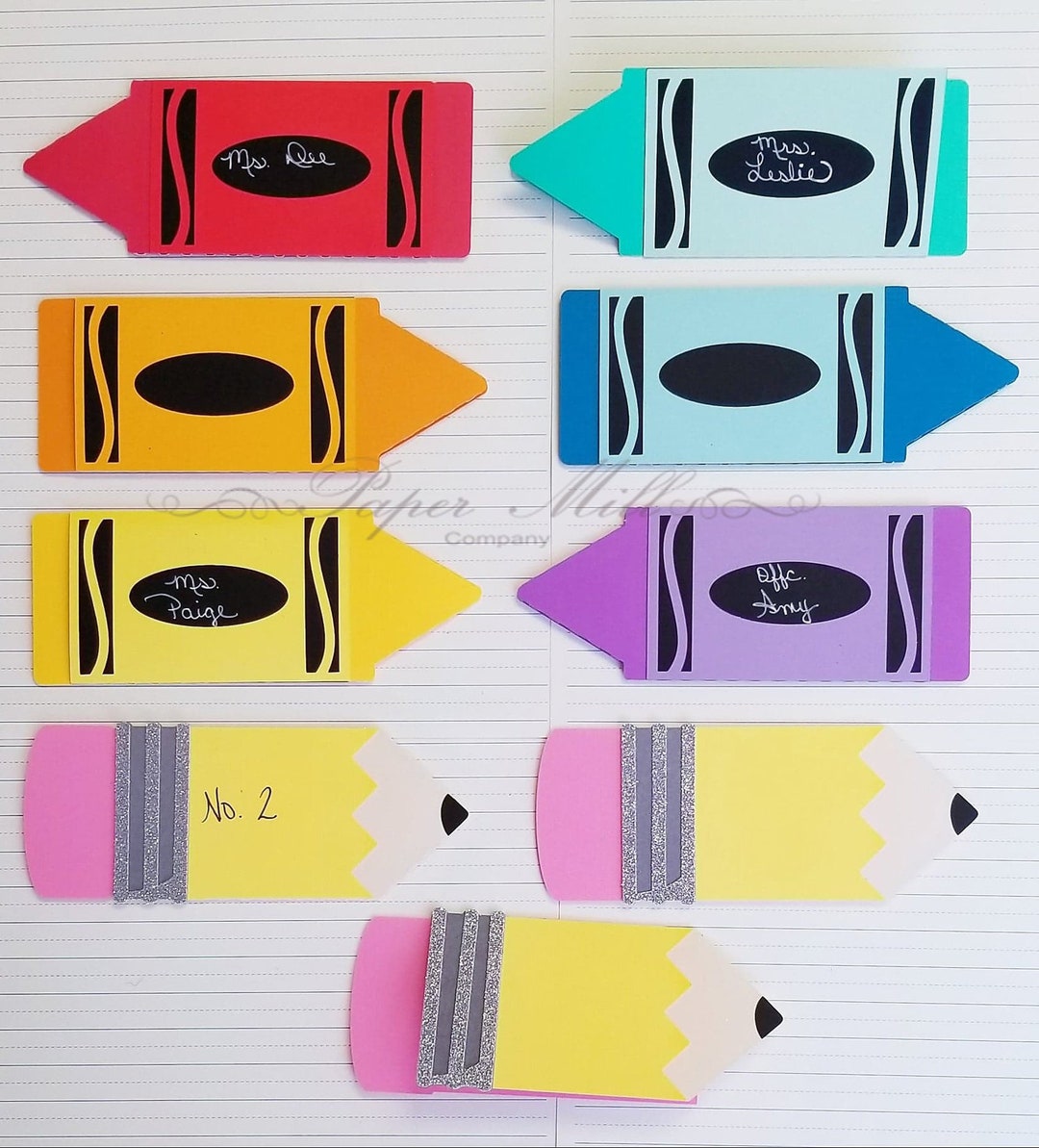 Crayon Gift Card Holder, Pencil Gift Card Holder, Teachers Gift