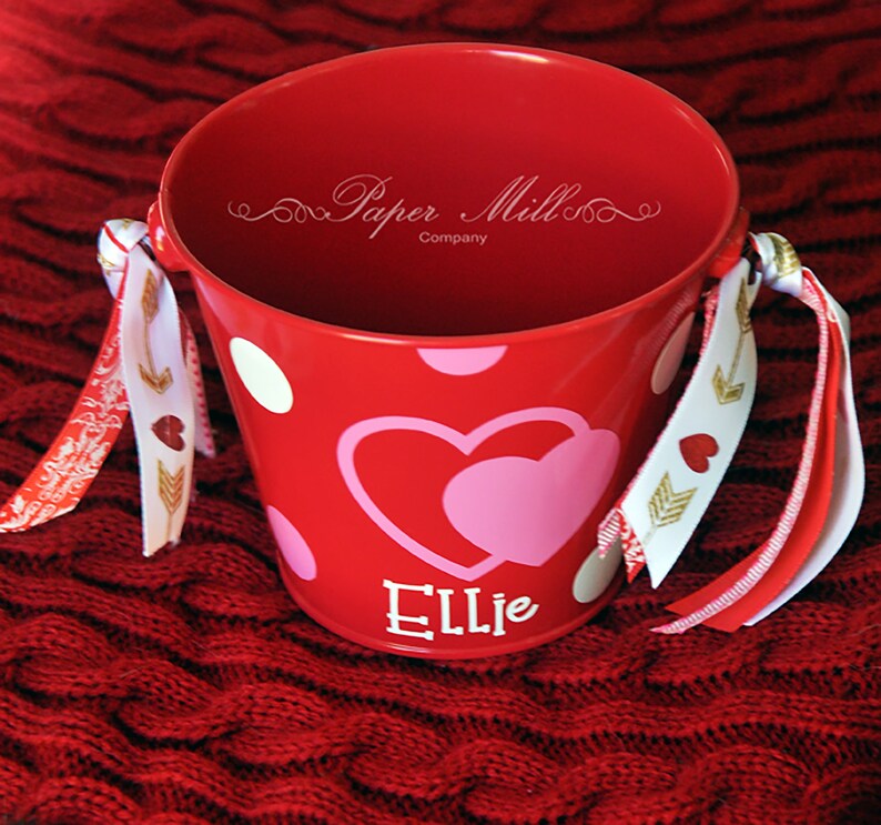 Personalized Heart Bucket Personalized Wedding Favors Etsy