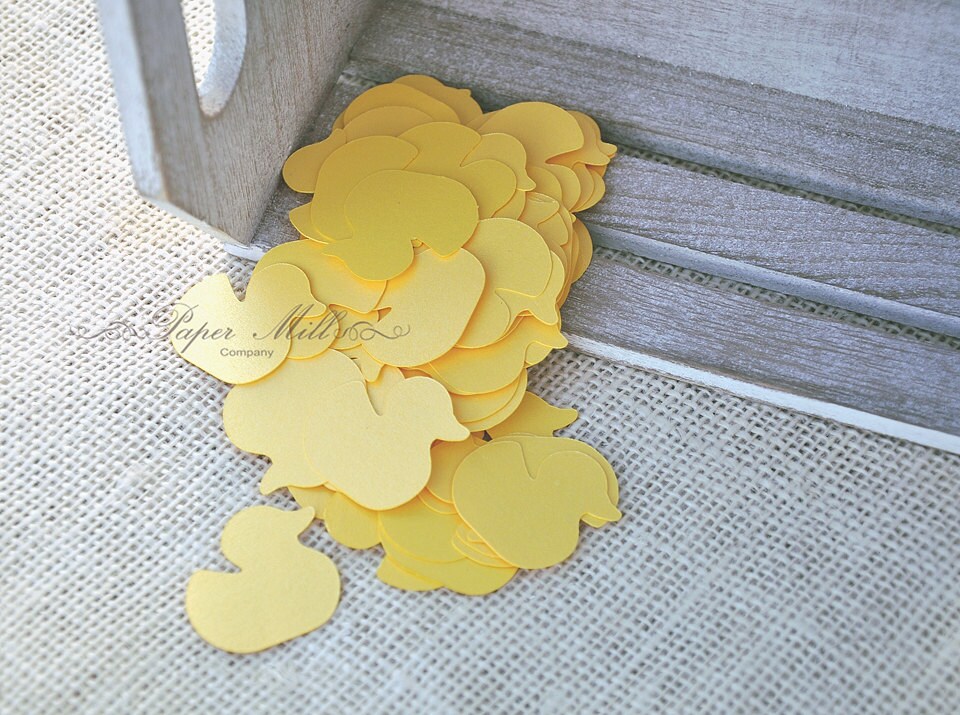 Gender Neutral Shimmery Rubber Ducky Table Confetti Gender Neutral Baby Shower Birthday Party Decorations Rubber Ducky