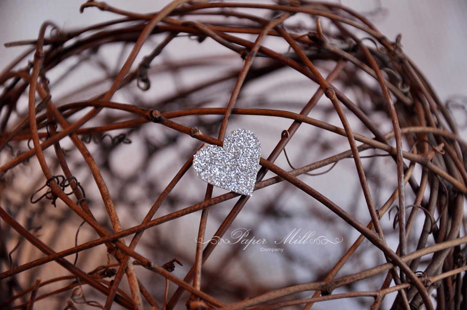 Silver Glitter Heart Party Decoration Silver Wedding Etsy