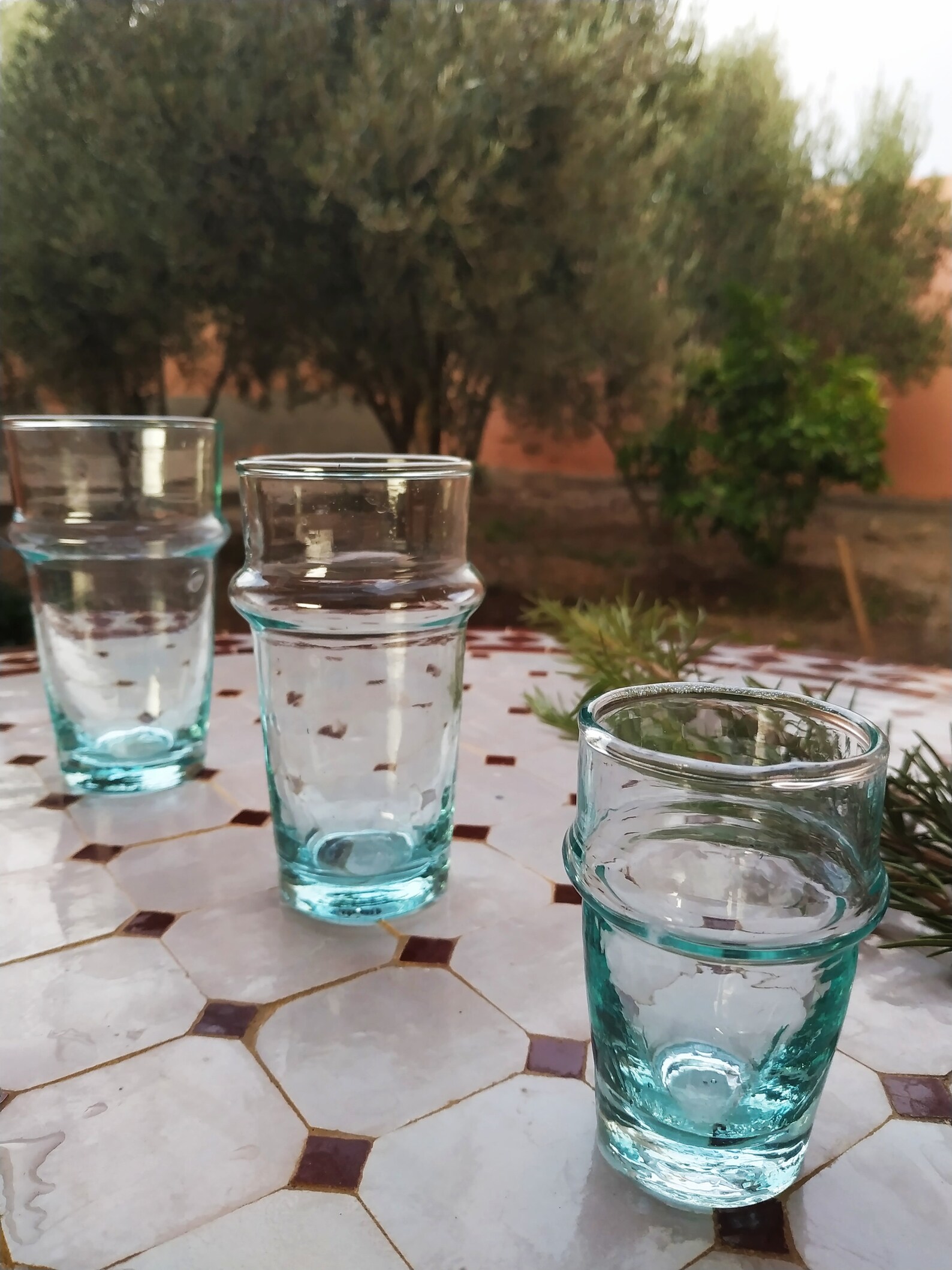 Lot De 6 Verres Marocains En Verre Beldi - Verres Soufflés Artisanat Traditionnel