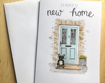 Personalised hand drawn front door with pet card