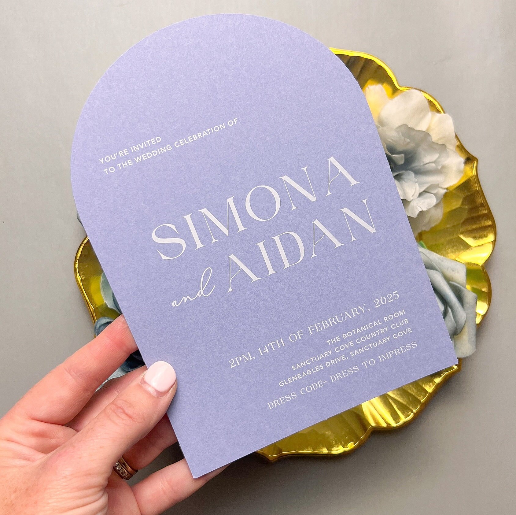 Dusty Blue Arch Wedding Invitation Sample, Christening, Baptism, Baby  Shower, Birthday Engagement, Printed Invites - Etsy UK