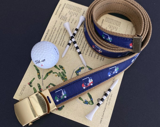 Golf Cart Cotton Webbing Belt, Adjustable Golf Gift