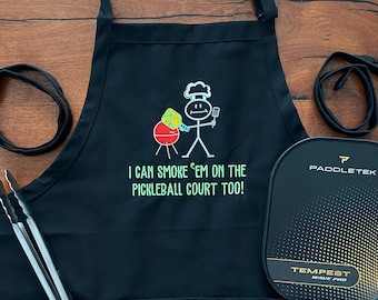 Pickleball and Smoker Barbecue Apron