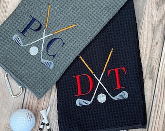Golf Towel Waffle Microfiber Personalized Embroidered