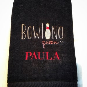 Personalized Bowling Queen Towel for Her