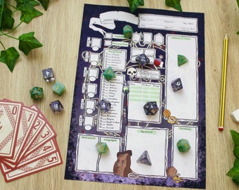 Warlock Themed Character Sheets - Dungeons and Dragons 5E