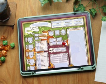 Hojas de personaje rellenables de magia salvaje con temática de hechicero - Dungeons and Dragons 5E 2014