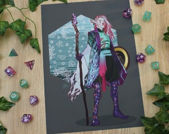 Lámina artística de arcilla de Caduceo: Clérigo Firbolg, Poderoso Nein (Descarga digital)