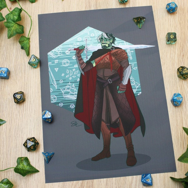 Fjord Stone, Half - Orc Warlock, Inspired by Critical Role The Mighty Nein | Dungeons and Dragons | Wall Art Print