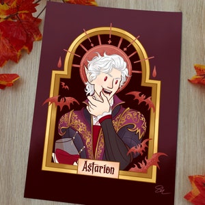 Astarion Digital Art Print | inspired by the Vampire Rogue from Balder&#39;s Gate 3 | Downloadable Wall Art
