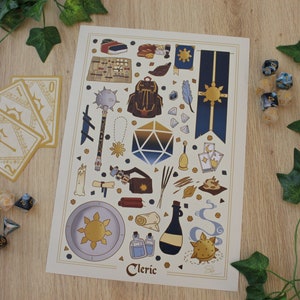 Klerikerklasse Kunstdruck - Dungeons and Dragons - A4 & A5 Digiatal Art Print