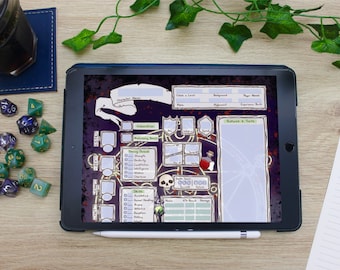 Hojas de personaje de brujo rellenables - Dungeons and Dragons 5E