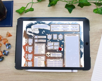 Hojas de personaje de Monje rellenables - Dungeons and Dragons 5E