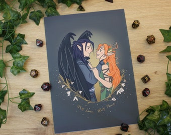Vaxleth Critical Role Art Print: Vox Machina Couple (Digital Download)