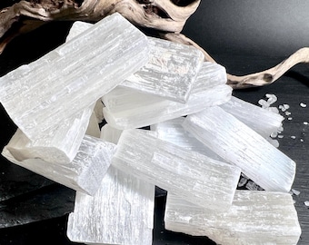 Raw Moroccan Selenite Stick | Aura Cleansing Crystal
