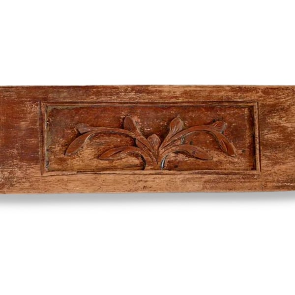 Chinese Wood Carving with Flower