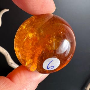 Honey Calcite Sphere | Rainbow Optical Calcite Ball You Choose | Solar Plexus Crystal | Meditation Stone 6 - 35mm