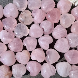 Mini Rosenquarz Herz geschwollener herzförmiger Edelstein