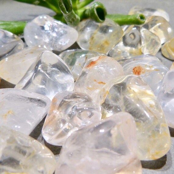 White Topaz Tumbled Stone Natural Nigeria Crystal Freeform 20mm+